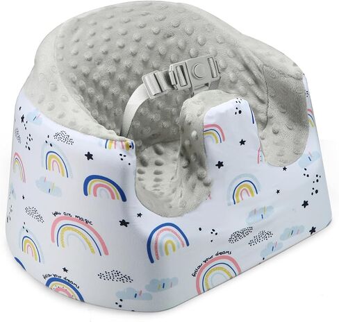 PandaEar Baby Seat Cover Compatible with Bumbo Seat, Removable Floor Soft Seat Cover for Boys & Girls, Breathable & Anti-Slip, Machine Washable, Pink in Saudi Arabia
