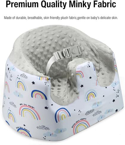 PandaEar Baby Seat Cover Compatible with Bumbo Seat, Removable Floor Soft Seat Cover for Boys & Girls, Breathable & Anti-Slip, Machine Washable, Pink in Saudi Arabia