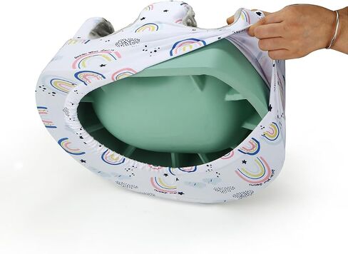 PandaEar Baby Seat Cover Compatible with Bumbo Seat, Removable Floor Soft Seat Cover for Boys & Girls, Breathable & Anti-Slip, Machine Washable, Pink in Saudi Arabia