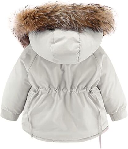 Toddler Boys Girls Winter Down Coats Snowsuit 2Pcs Clothes Hooded Thick Warm Down Coat Down (Black, 12-18 Months) in Saudi Arabia