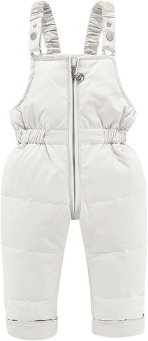 Toddler Boys Girls Winter Down Coats Snowsuit 2Pcs Clothes Hooded Thick Warm Down Coat Down (Black, 12-18 Months) in Saudi Arabia