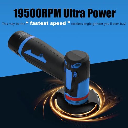 19500RPM Mini Angle Grinder Tool, 4000 mAh Cordless Angle Grinder with battery, Small Portable Angle Grinder, Cordless cut off tool,Brushless Handheld Angle Grinders in Saudi Arabia