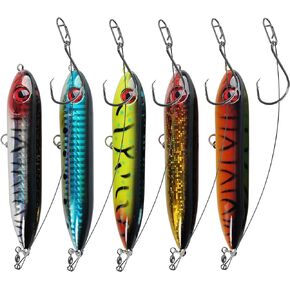 Catfish Rig Catfish Floats Santee Rig Catfish Floats Catfishing Tackle Santee Cooper Catfishing Rig Chunky Catfish Rigs for Lake River Catfish Rattling Line Float Circle Hooks for Catfish Floats 5pcs