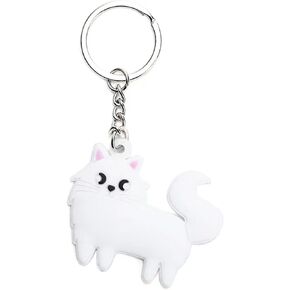 POYAMUSE Lovely Cats Keyring - Cartoon Cat Key chain for Women Girls Pet Memorial Jewelry - Cat Shows Cat Cafes Souvenir