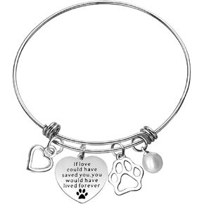 Pet Memorial Bracelet Gift If Love Could Have Saved You You Would Have Lived Forever Bracelet Loss of Pet Gifts Sympathy Gifts for Loss of Dog in Memory of Dog Cat Gift