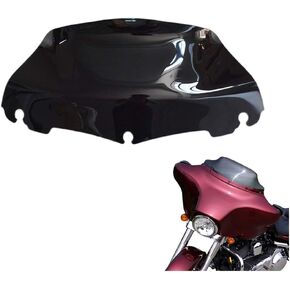 H RUO Black 9 inch Wave Windshield Windscreen for Harley Touring Electra Street Glide 2014-2023 2022
