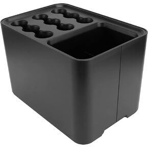 Cabilock Indoor Umbrella Holder Organizer Cane Walking Stick Holder Entryway Umbrella Stand with Removable Drip Tray for Home and Office Decoration Black