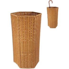 Alipis مظلة منسوجة حامل للمدخل حامل مظلة قائم بذاته سلة تخزين رف طويل القامة أرضية منسوجة دلو زهرة مزهرية لعصي المشي المنظم in Kuwait