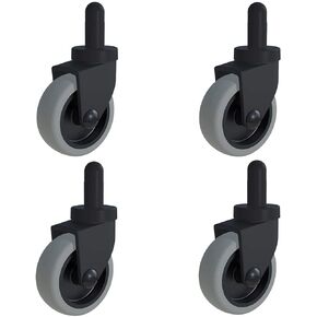 AAGUT 3" Mop Bucket Casters Replacement, Non-Marking TPR Castors with Grip Ring Stem, Thermoplastic Rubber Caster Set of 4 FITS RUBBERMAID Models