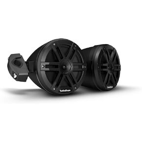 Rockford Fosgate M0WL-65MB Element Ready Marine Grade 6.5" 2-Way Motorsports Can Speakers 65 Watts RMS / 250 Watts Peak with Sport Grilles, Mounting Hardware - Black (Pair)