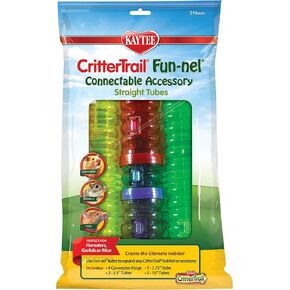 Kaytee CritterTrail Fun-nel 5-Pack Straight Small Animal Habitat Tubes