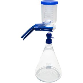 ALWSCI Set Solvent Vacuum Fitration with Bottle Adapter GL45, 1000ML Graduated Funnel, 5000ML Filtering Flask, Clamp and GL45 Solid Screw Cap, Compatible with 90mm Membrane Filter Paper in Saudi Arabia