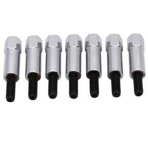 7 PCS/Set SHLPDFM Chrome Silver Jeep and AMC Valve Cover Bolt Set Steel Hex Head Bolt Kit Fits for 199 232 258 Engines