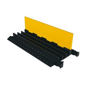 Checkers Industrial Safety Products YJ3-225-Y/B Jacket 3-Channel Lineal Cable Protector, Yellow with Black