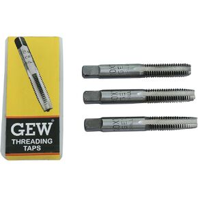 صنابير يدوية من GEW مصنوعة من الفولاذ الكربوني متري 10 × 1.5 مم لليد اليمنى (مجموعة من 3 قطع - مستدقة/قابس/أسفل)، إصلاح الخيوط للخيوط وإعادة الخيوط الداخلية والخارجية، خيوط مقطوعة بدقة، in Kuwait