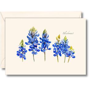 Earth Sky + Water - Bluebonnet Notecard Set - 8 Blank Cards with Envelopes