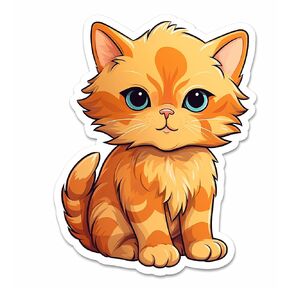 Adorable Cute Cat Cartoon Sticker Cat Decals for Cars Laptop Wall Sticker for Phone Case - Cat Sticker for Water Bottle Sticker Waterproof Vinyl Sticker for Cat Lover 5 inch (Design 11)