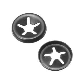 uxcell Internal Tooth Star Washers M4 x 12mm 65Mn Black Oxide Finish Push on Lock Washer Locking Clips Fastener 5 Points 100pcs