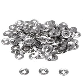 uxcell 200pcs Internal Tooth Star Lock Washers M3 Push on Retaining Clips Quick Speed Locking Washers, 65Mn Steel Starlock Push Nuts