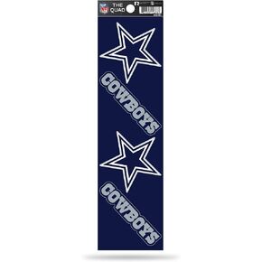 Rico Industries NFL Dallas Cowboys Die Cut 4-Piece The Quad Sticker Sheet
