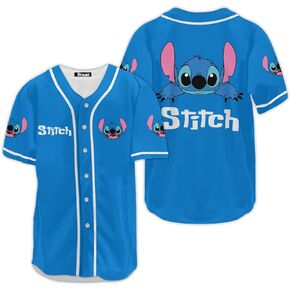 Cute Alien Baseball Jersey, Movie Character Jersey Button Down Shirt, Birthday Gifts for Cartoon Lovers