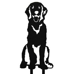 My Metal Rescue Black Powder Coated Metal Golden Retriever Dog Silhouette Yard Stake (Small)