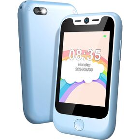 Phone for Kids, Smartphone Boys Girls with Puzzle Games, Parental Controls, Music, Camera, Kids Smartphones Best Gifts for Children's Aged 4-10 (Blue)