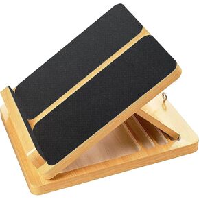 EVERRUSH Slant Board Wooden, Calf Stretcher Adjustable Incline Board for Foot Ankle Professional Squats Wedge Calf Stretch Board for Plantar Fasciitis, Achilles Stretcher, Pain Relief Exercise Rehab in Kuwait