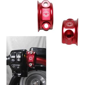 Blue Aluminum Left Right Clutch Handlebar Clamp Lever Control Bracket Fits for Harley Davidson XL883 1200, Softail FLS, Dyna FDX, Touring FLHT FLHX FLTR (Blue) in Kuwait