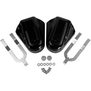 HCmotorku Motorcycle Rear Axle Nut Covers Cap Fit for Harley Softail Slim FLS Deluxe FLSTN FXSTB 2008-2017 Black