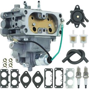ALRACALL 15003-7077 Carburetor Replaces For Kawasaki 15003-7041 Fits for FH601V 4-Stroke models with Fuel Pump Spark Plug Fuel Filter