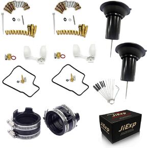 【JiExp】For Honda Shadow VT1100 Motorcycle Carburetor Repair Kit with Intake Manifold and Throttle Valve