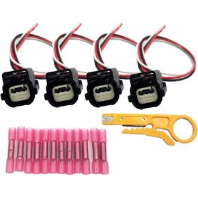 Aokus 4Pcs Reverse Backup Parking Sensor Connector (Parking Aid Sensor Harness) Compatible with Cadillac Buick Chevrolet 15239247 , 25962147 18880032 , 5961310
