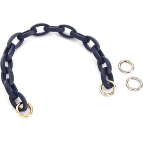 Xiazw Short Resin Bag Purse Handle Strap Replacement，Bag Decoration Chain，Bag Accessories Charms (Black)