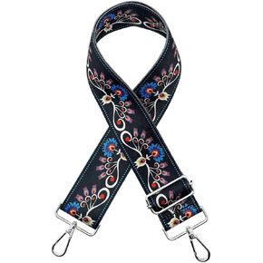SWTOOL 2" Wide Handbag Strap Purse Straps Replacement Adjustable Guitar Strap Cross-Body Bag Straps with Silver Metal Buckles