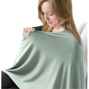 أغطية رضاعة من ميرمور للرضاعة الطبيعية، أغطية رضاعة ناعمة ومسامية للخصوصية، معطف رضاعة كامل 360 درجة للطفل والأم مع خط عنق قابل للإزالة (وردي) in Kuwait