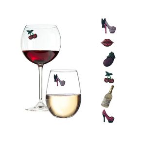 Girls Night Out Bachelorette Party Wine Glass Charms - Magnetic Fun Drink Markers for Stem or Stemless Glassware by Simply Charmed