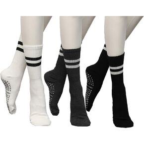 JUCHYDii Pilates Socks with Grips for Women, Non Slip Socks for Pure Barre, Yoga, Ballet, Workout Barefoot