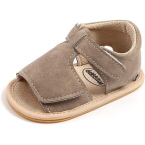 LIZISHU Baby Boys Girls Summer Sandals PU Leather Rubber Sole Anti-slip Toddler First Walkers Shoes