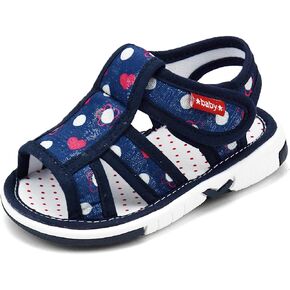 صنادل OAISNIT للأطفال الأولاد والبنات الصيفية للرضع أحذية خفيفة الوزن وغير قابلة للانزلاق للأطفال الصغار (12-18 شهرًا، أزرق كحلي) in Kuwait