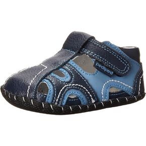 Pediped Baby Boys Brody Crib Shoe, Navy/Light Blue, 3.5 Infant US