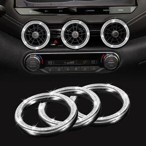 TOMALL Bling AC Vent Outlet Ring Cover Compatible with Nissan Sentra 2020-2023 AC Air Vent Ring Air Conditioning Outer Ring A/C Vent Ring Outer Cover Trim Decoration Interior Accessories for Car