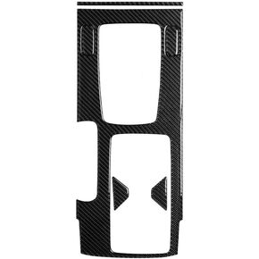 YUNHECAM 6PCS Genuine Carbon Fiber Interior Gear Shift Box Set Cover Trim for Honda-Accord 2013 2014 2015 2016 2017 Car Auto Transmission Panel Trim Covers Decorative Soft Stickers Black (LHD)