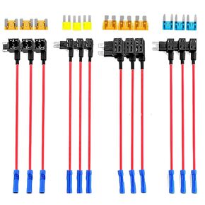 WeiSen 4 Types 12V Cars Add-a-Circuit Adapter and Fuse Kit - Dual-Slot Blade Fuse Holders with Mini MICRO2 ATC ATS Low Profile Tap dapter Compatible with Trucks SUVs Boats（12 Pack）