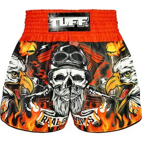 Tuff Sport Muay Thai Boxing Shorts, Retro Styles, Classic Slim Cut, MMA, Kickboxing, Workout Set
