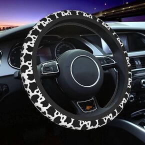 Comfortable Car Steering Wheel Cover Universal Fit 15 inches with Dragonfly Design