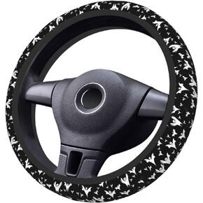 American German Flag Steering Wheel Covers,Anti Slip Sweat Absorption Elasticity Car Accessories Steering Wheel Protector Universal 15 Inch for SUV Sedan Vans Trucks