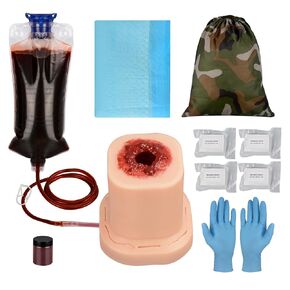 Gunshot Wound Packing Trainer Kit, Stop The Bleed Training Kit, Bleed Control Kit for Medical Classes - Carrying Case