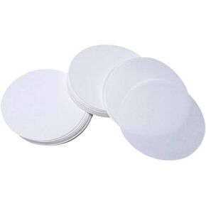 Hemobllo Qualitative Filter Paper, 18cm Round Lab Filter Paper Medium Flow Chemical Analysis Testing Funnel Filter Paper (100 PCS)