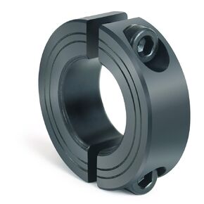Climax Metals M2C-10 Black Oxide Plated Steel Two-Piece Clamping Collar, Metric, 10mm Bore Size, 24mm Outside Diameter, M3 x 10mm Set Screw